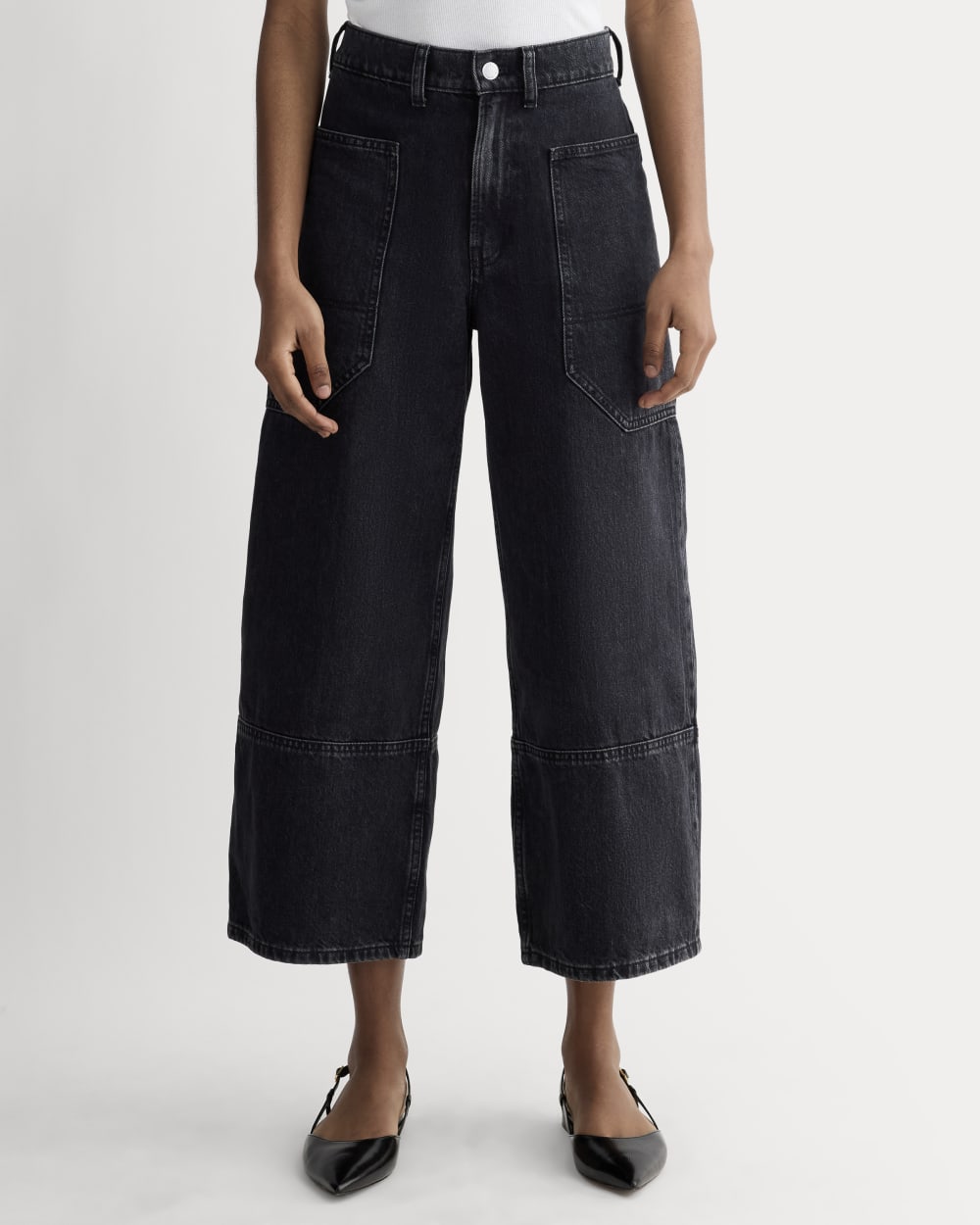 The Way-High® Gardener Cropped Jean in Washed Black — detail view
