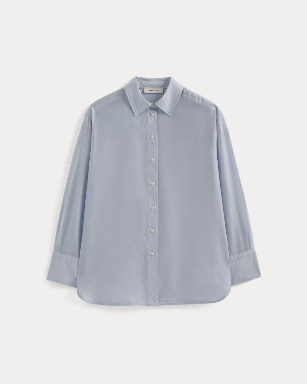 Oversized Shirt in Cotton-Silk Organza in Kentucky Blue — alternate view