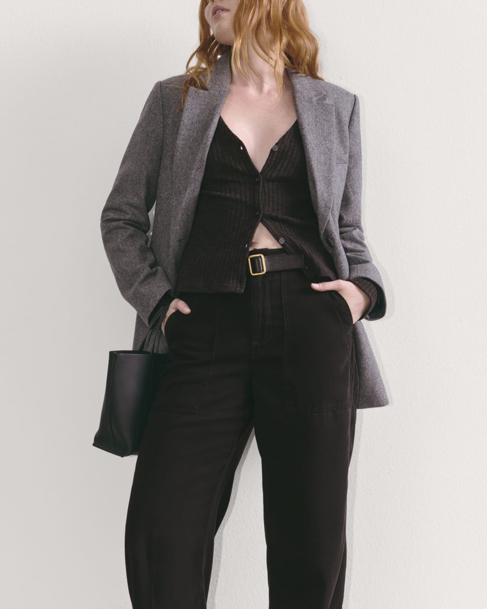 The Utility Pant in Buttersoft in Black — detail view