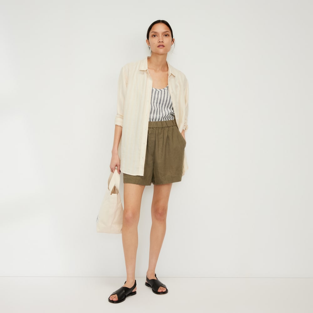 The Linen Boxer Short in Kalamata — detail view