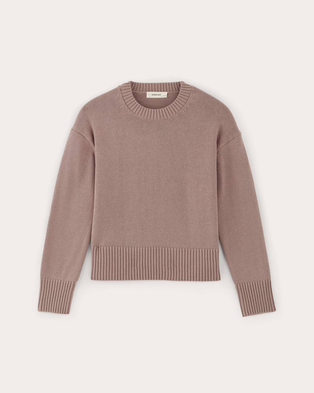 The Boxy Sweater in Everyday Cotton in Dusty Rose — alternate view