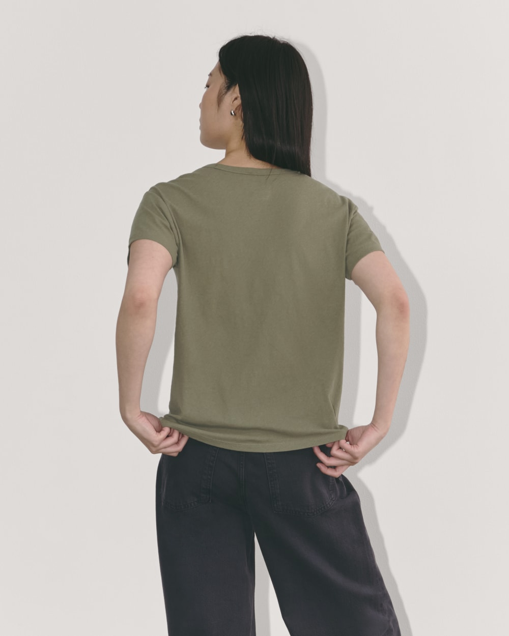 The Air Scoop-Neck Tee in Kalamata — detail view