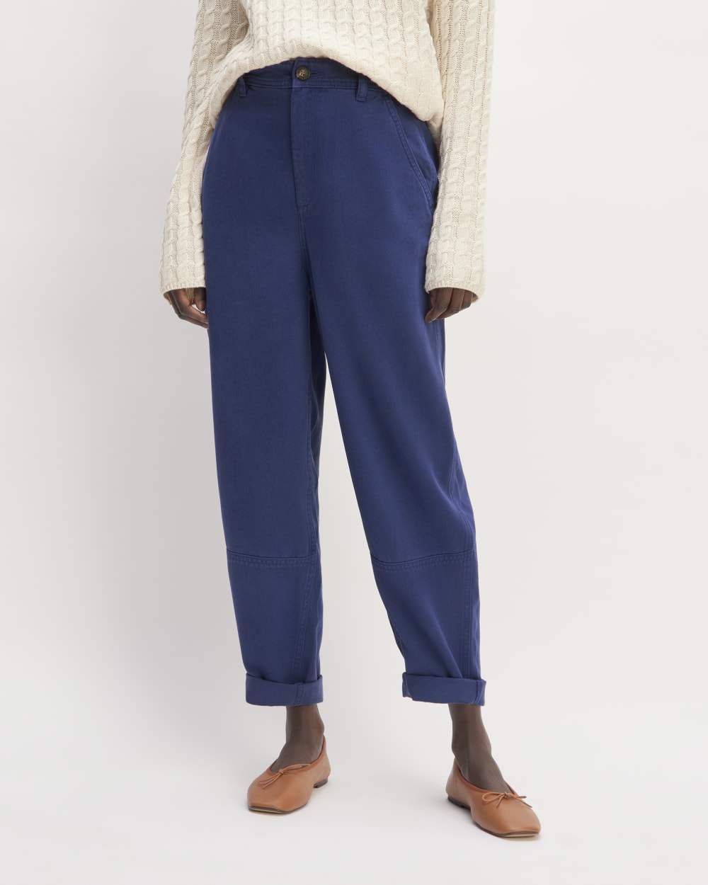 The Chino in Buttersoft in Bellwether Blue — detail view