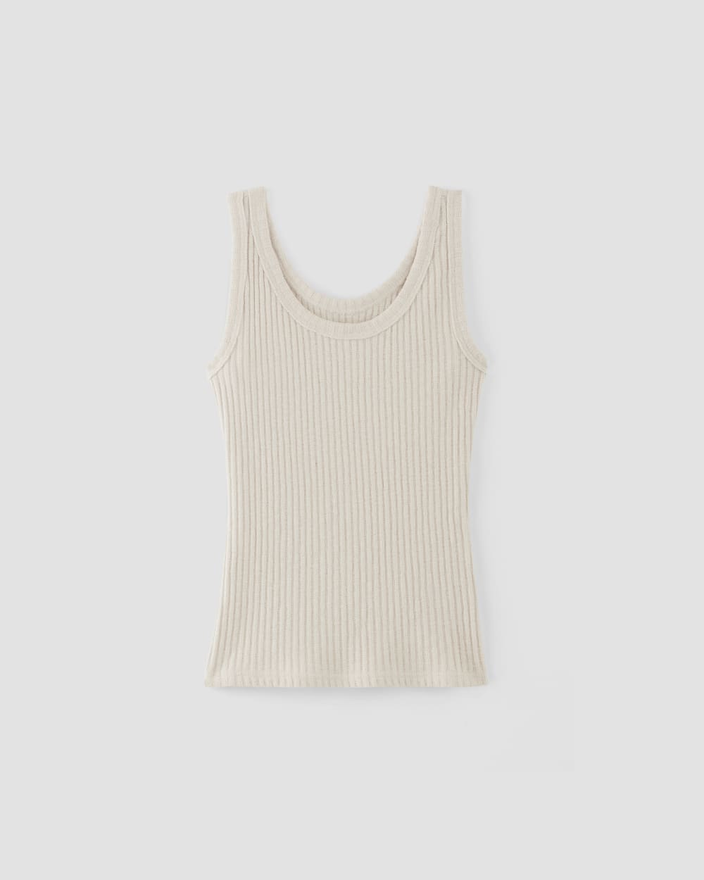 The Cozy Rib Tank in Bone — alternate view