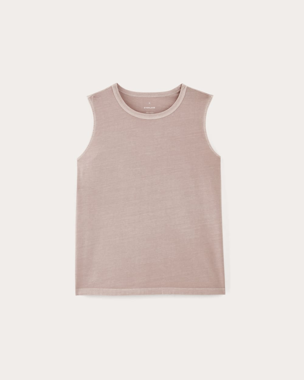 The Boyfriend Tank in Essential Cotton in Dusty Rose — alternate view