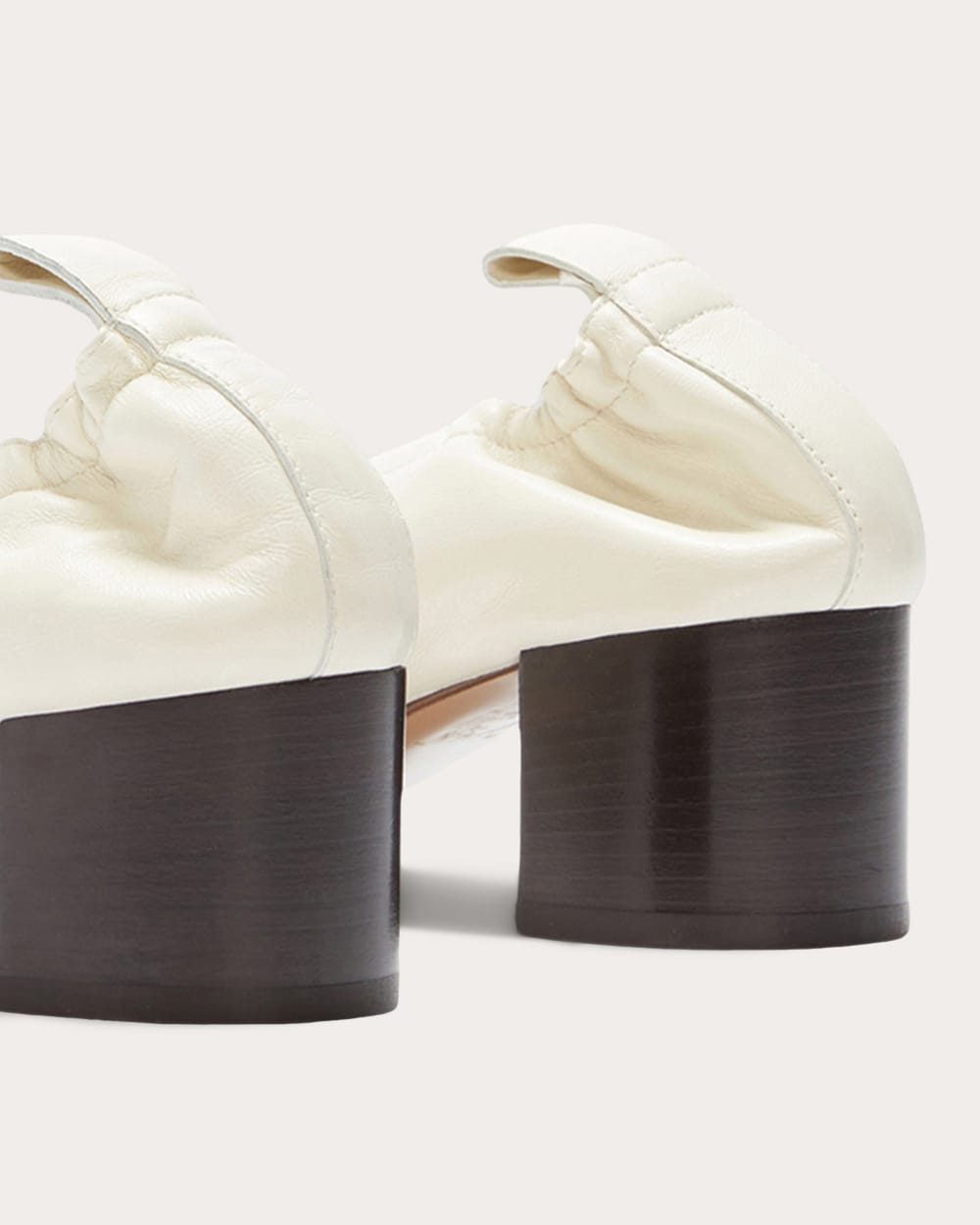 The Day Heel in Narrow Fit in Bone Stacked — detail view