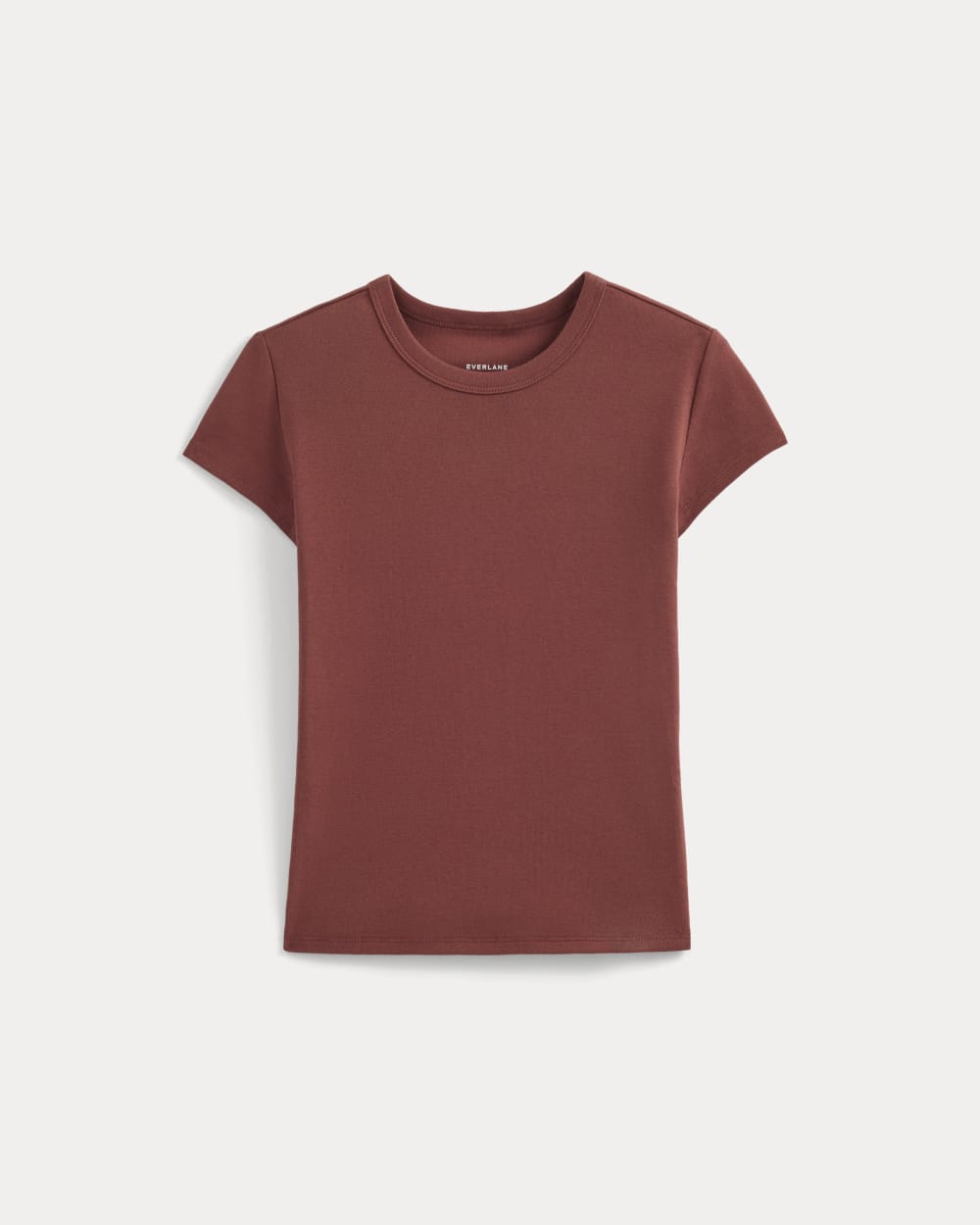 RetroSoft Cotton Crew in Henna Red — alternate view