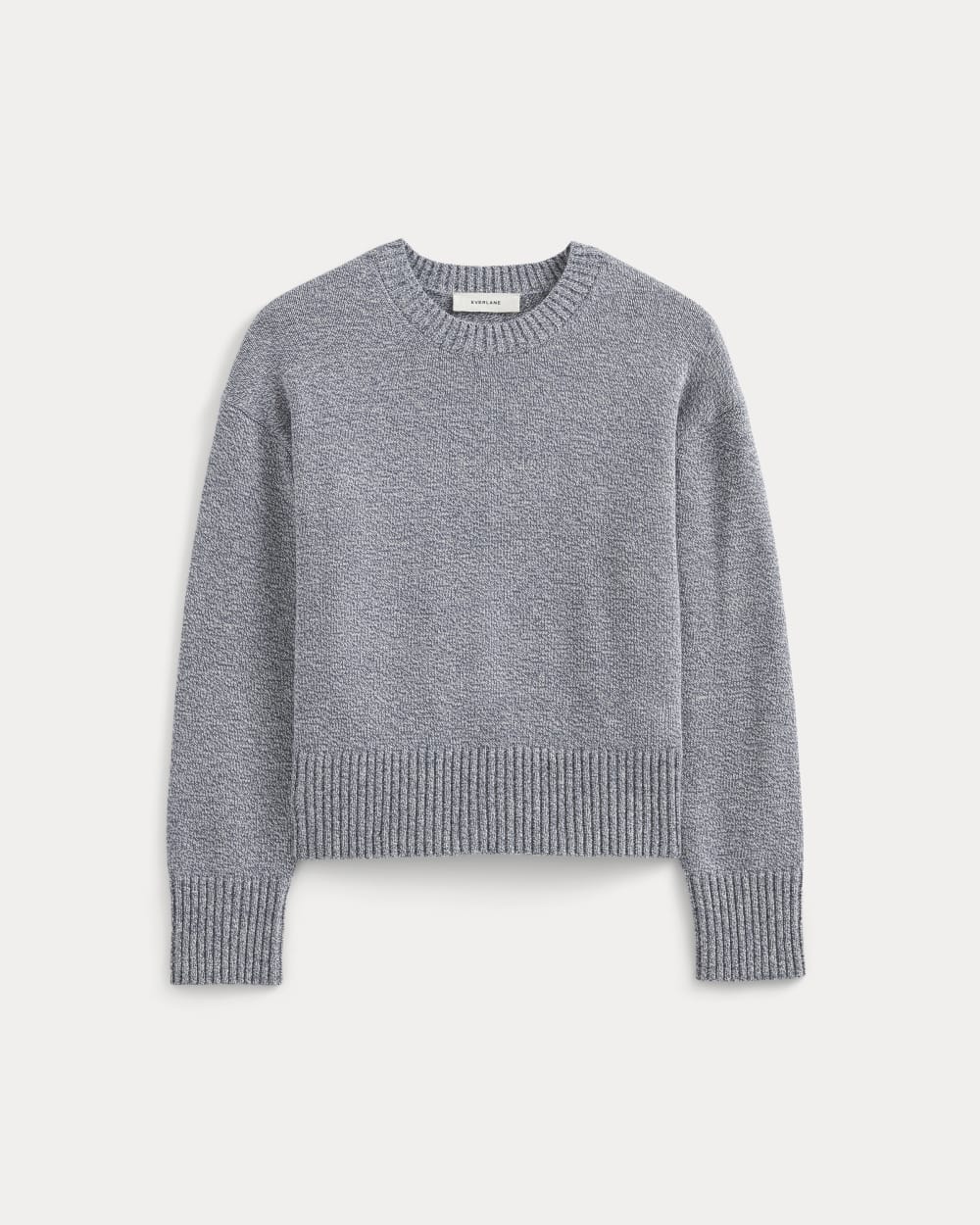 The Boxy Sweater in Everyday Cotton in Blue Indigo/Canvas Twist — alternate view