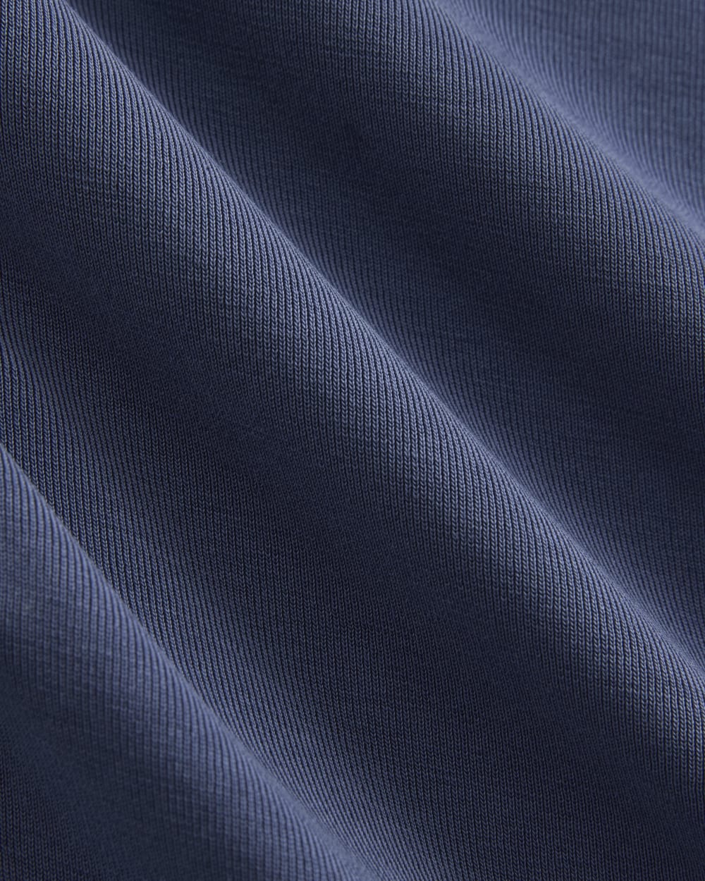 Cowlneck Halter Dress in Butterknit in Washed Navy — detail view