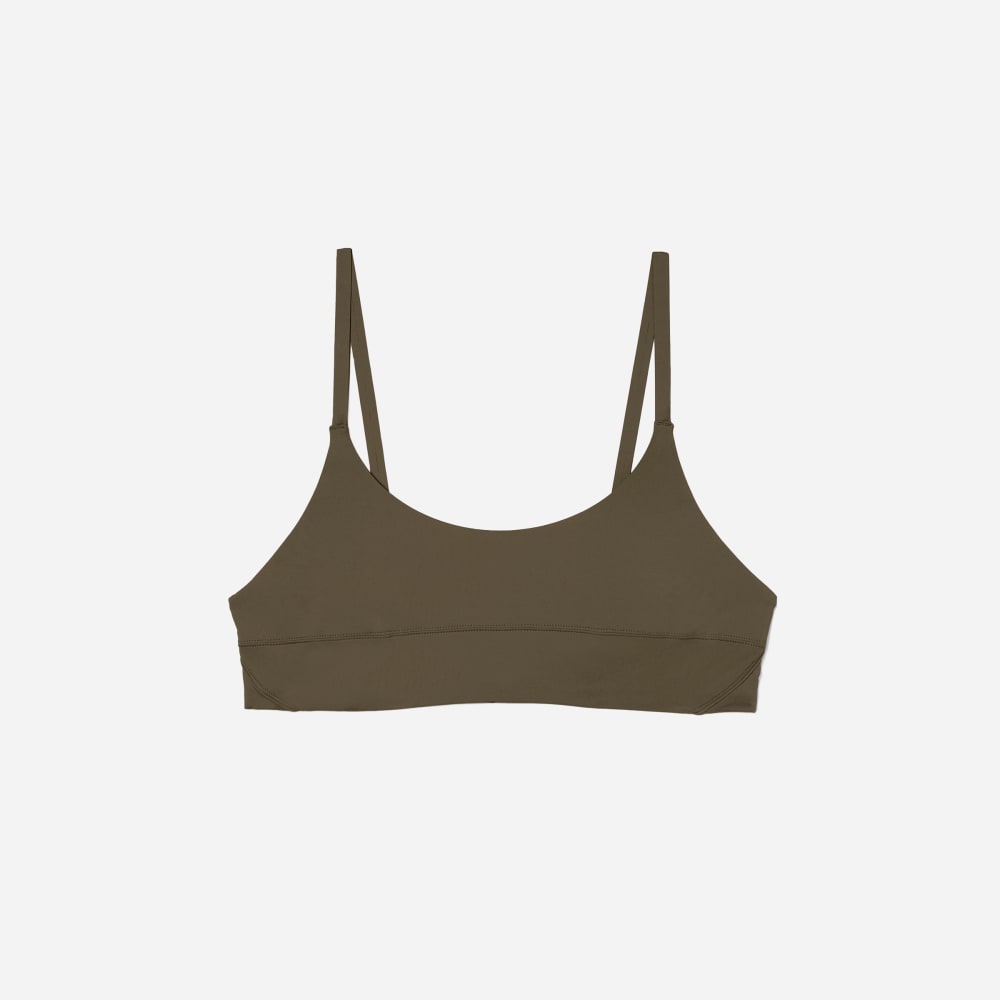 The Scoop-Neck Bikini Top in Beech — front view