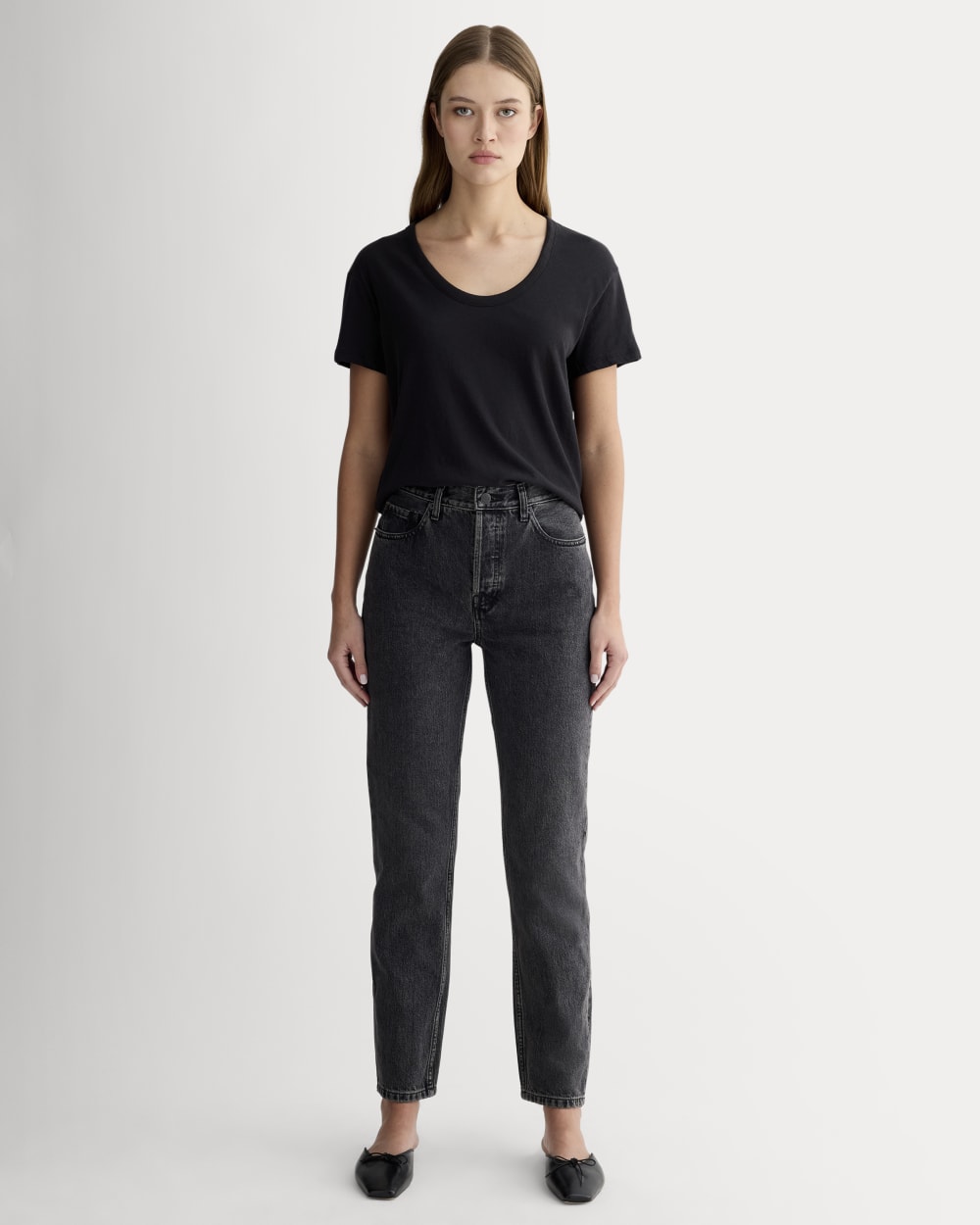 The ’90s Cheeky® Jean in Washed Black — front view