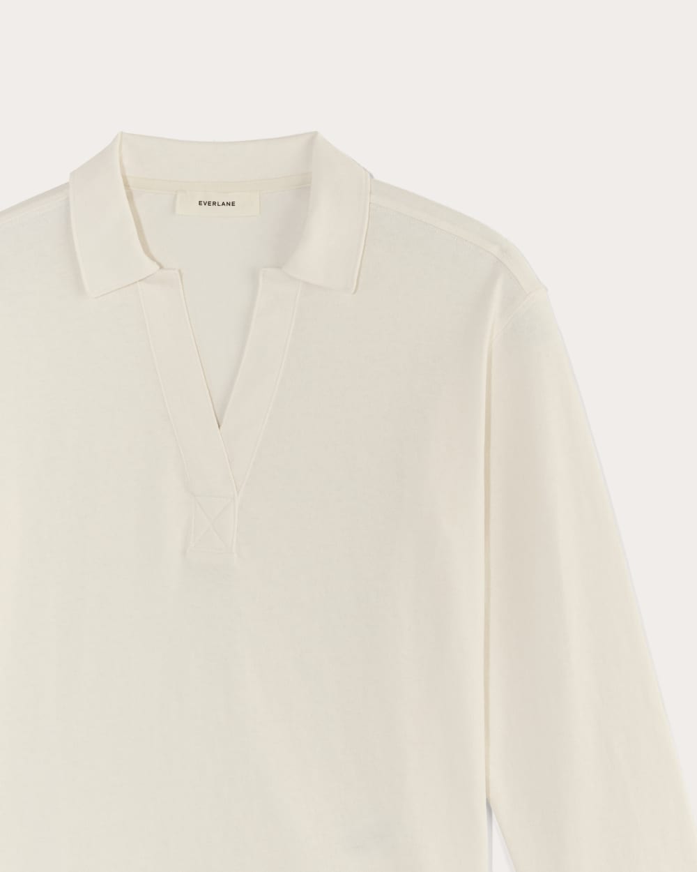 The Mariner Rugby Top in Bone — detail view