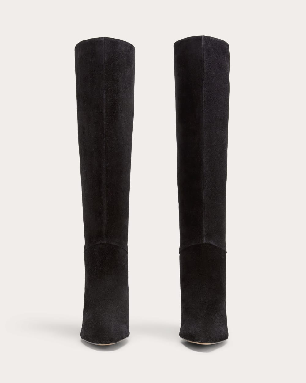 The Banana Boot in Black Suede — detail view