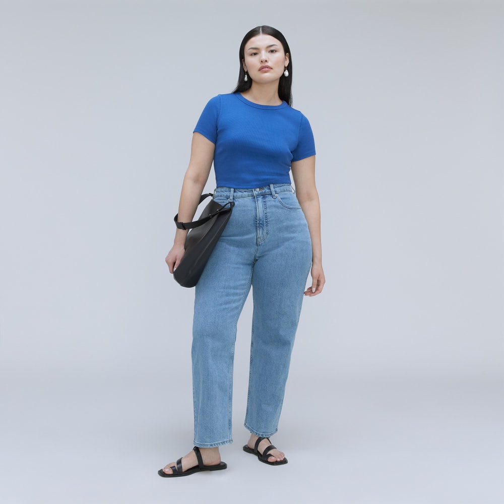 The Way-High® Hourglass Jean in Light Indigo — front view