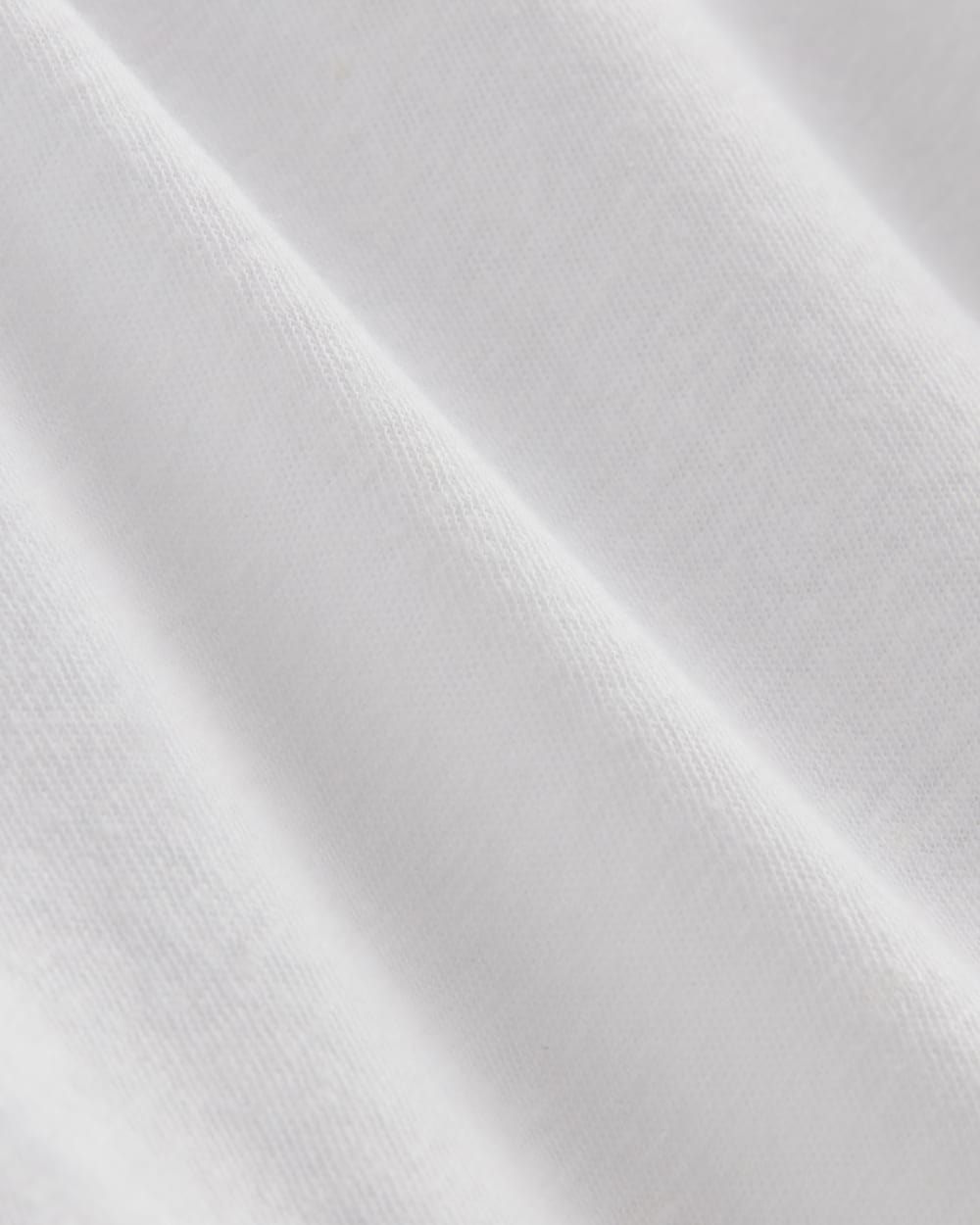 The Box-Cut Tee in Cotton Linen in White — detail view