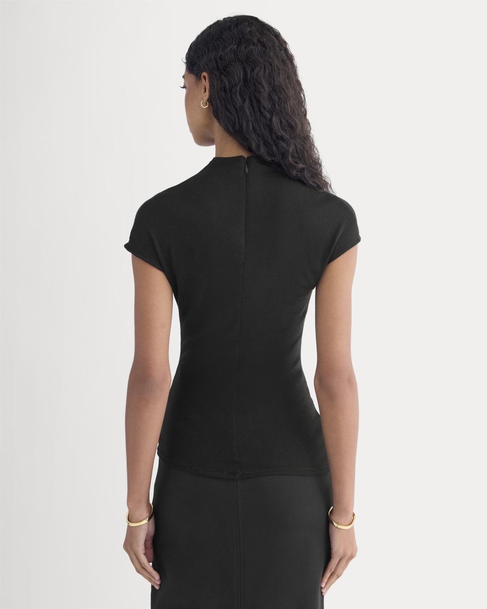 Twist Top in Butterluxe in Black — detail view