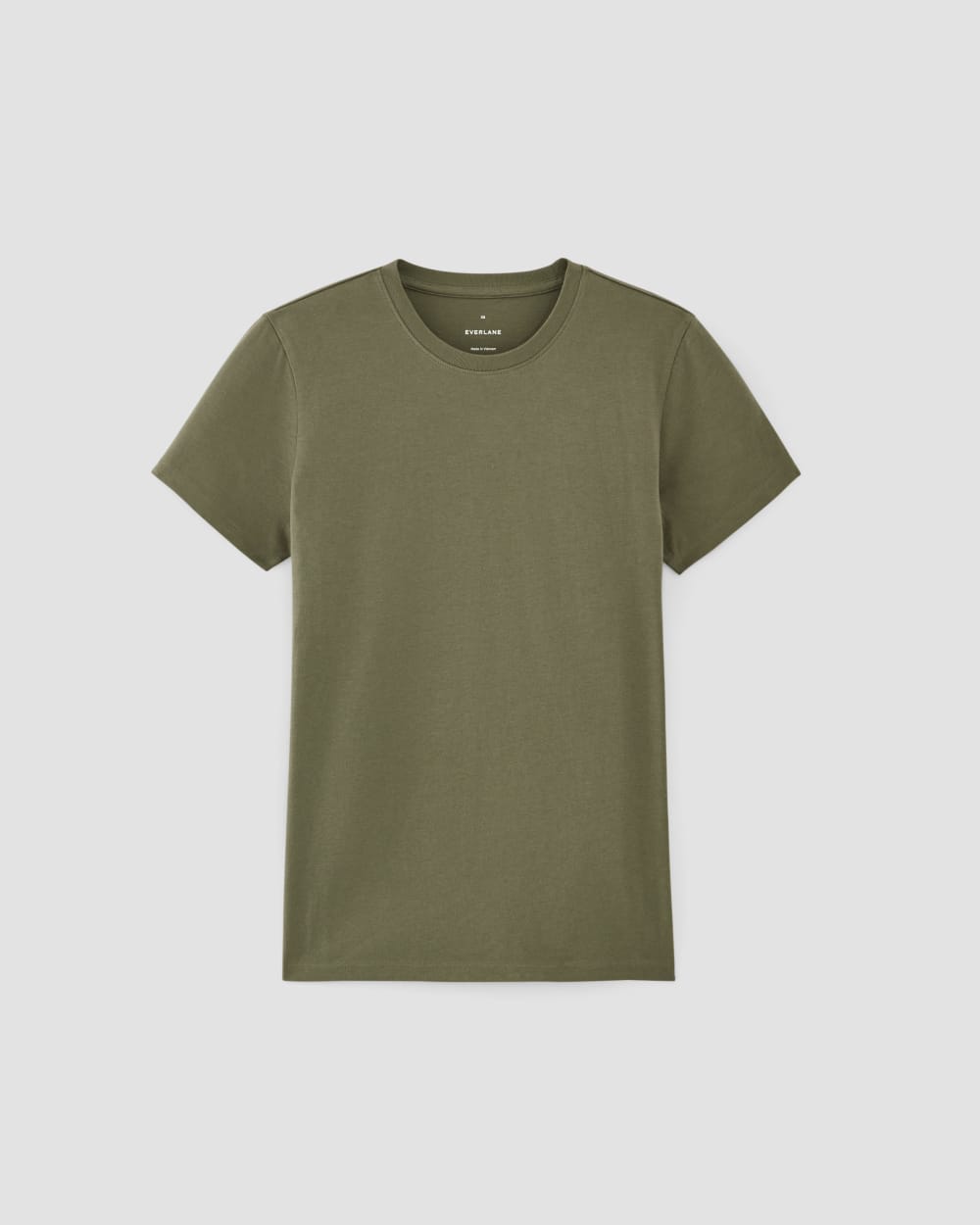 The Slim Crew in Essential Cotton in Kalamata — alternate view