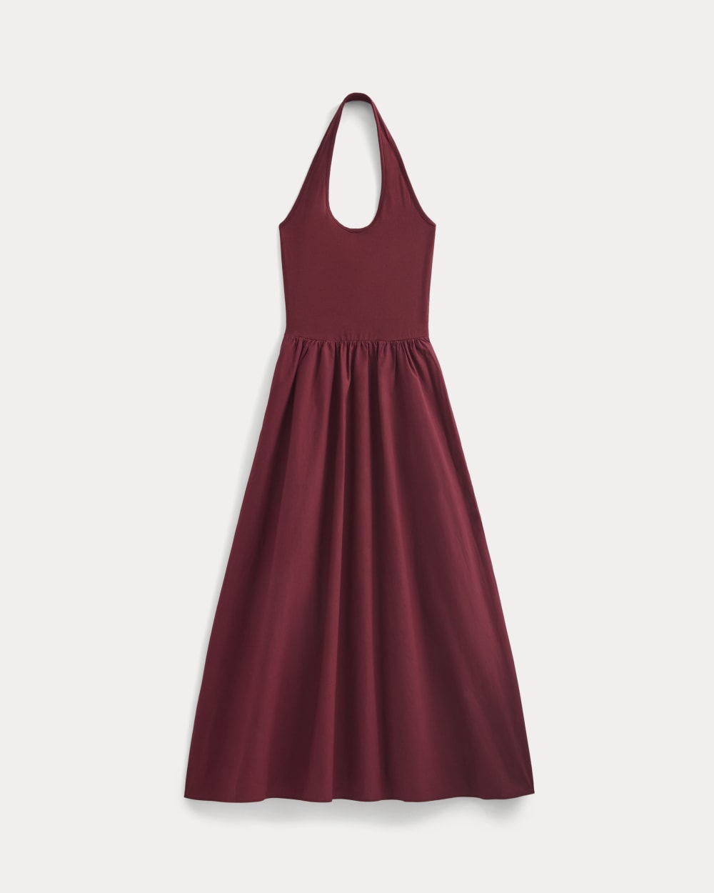 Halter Dress in Ultrasoft Cotton in Pomegranate — alternate view