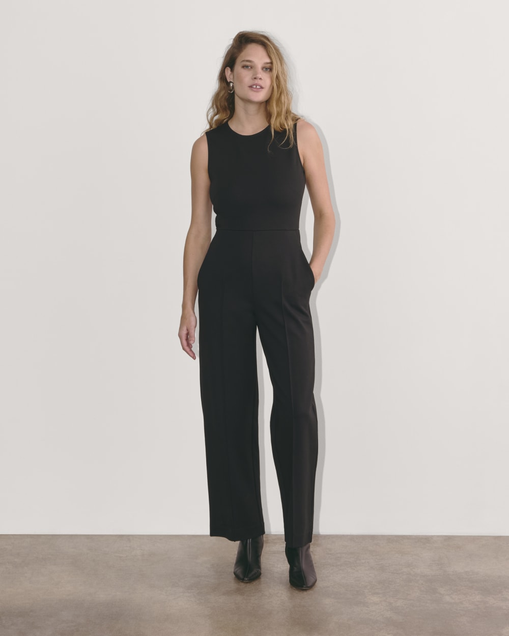 The Dream Jumpsuit in Black — front view
