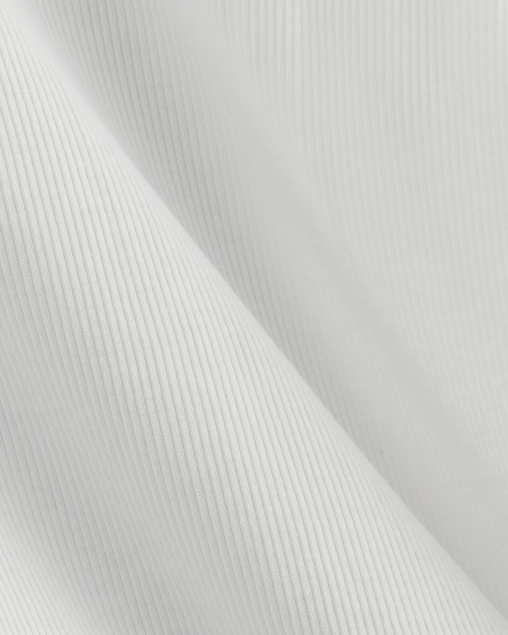 The Luxe Rib Long-Sleeve Crew in White — detail view