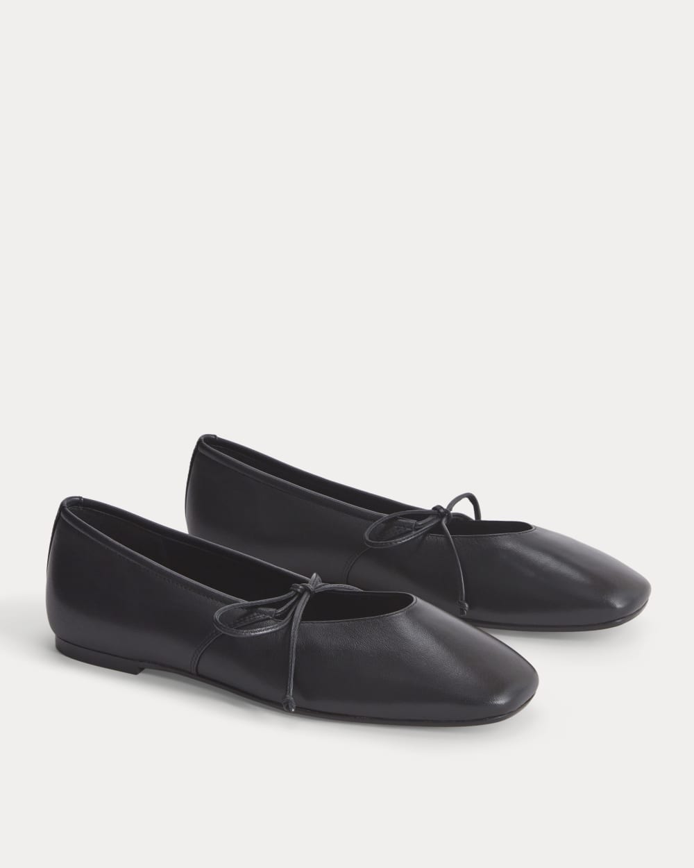 Leather Keyhole Flat in Black — alternate view