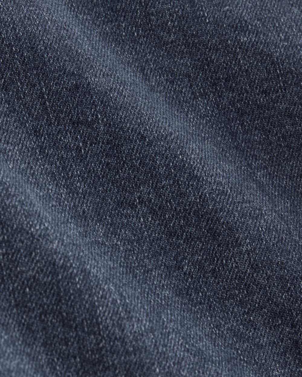 The A-Line Denim Short in Ocean — detail view