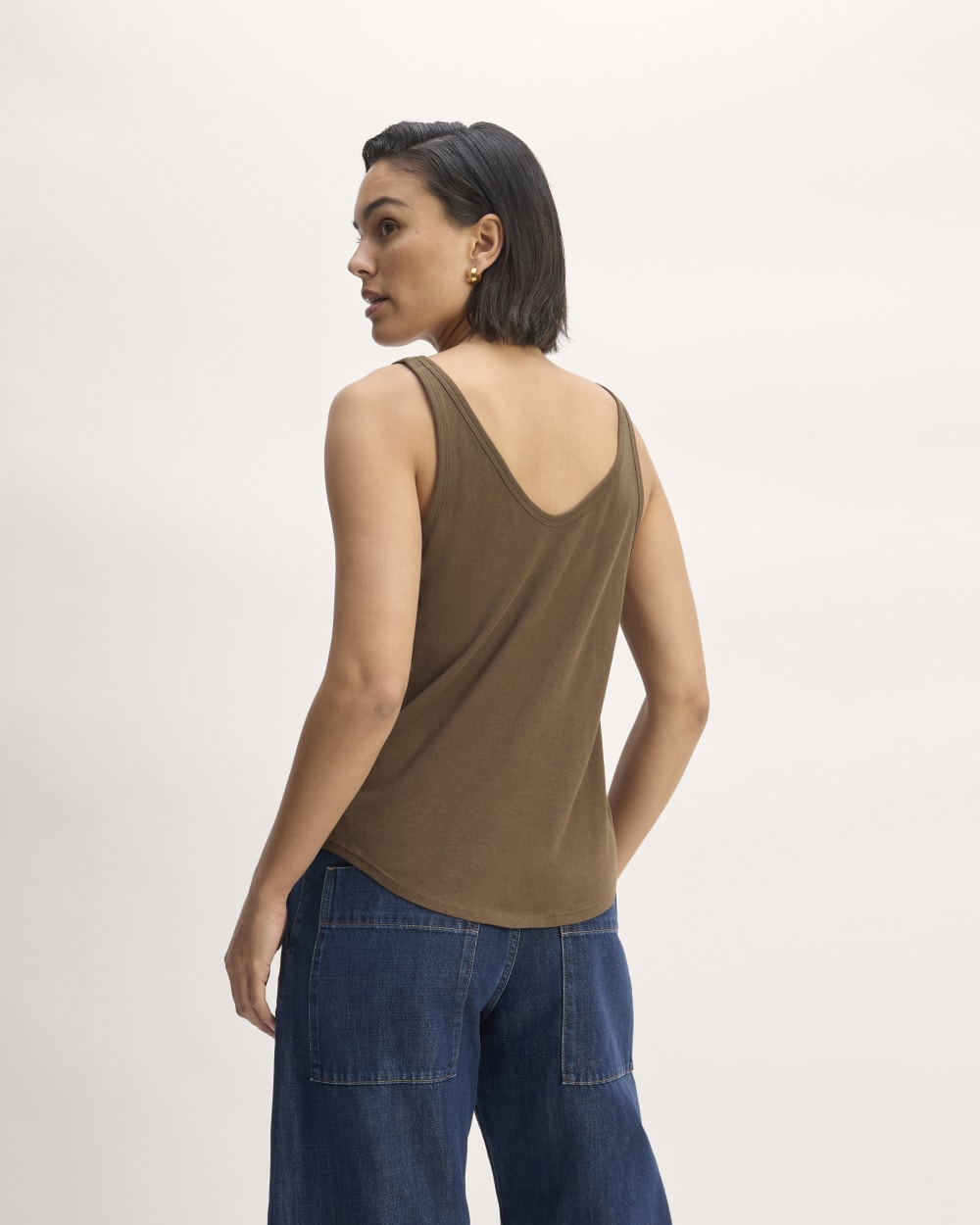 The Air Cami in Cocoa — detail view