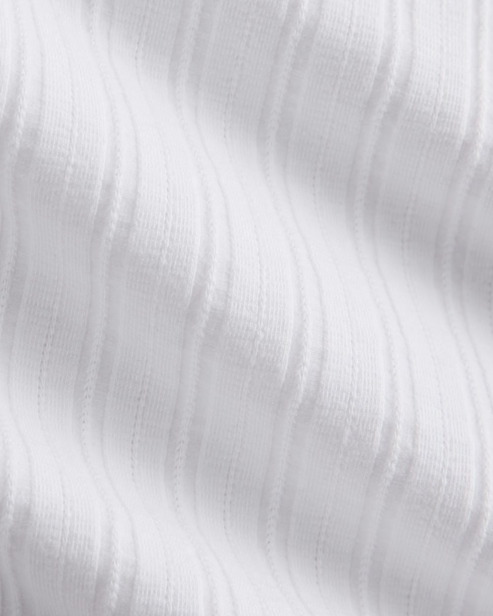 Scoop-Neck Tank in Pointelle in White — detail view