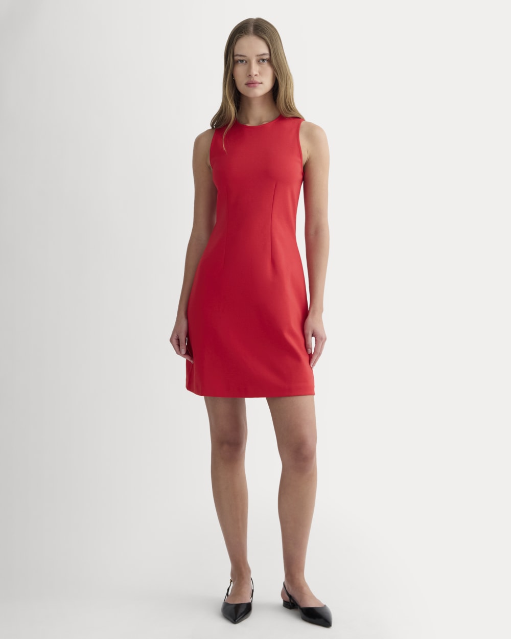 The Dream '90s Shift Dress in Classic Red — front view