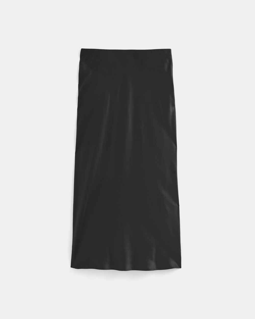Slip Skirt in Silk Charmeuse in Black — alternate view