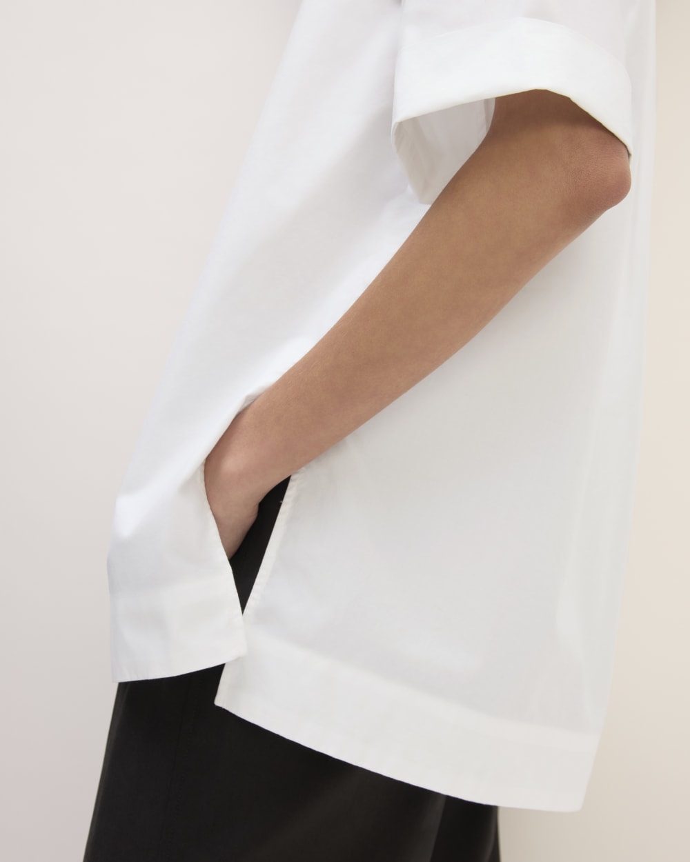 The Supima® Cotton Tunic in White — detail view