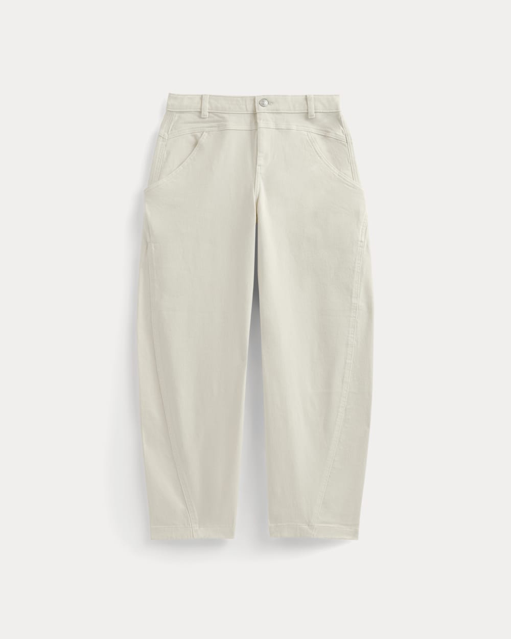 Double-Stitch Barrel Pant in Bone — alternate view
