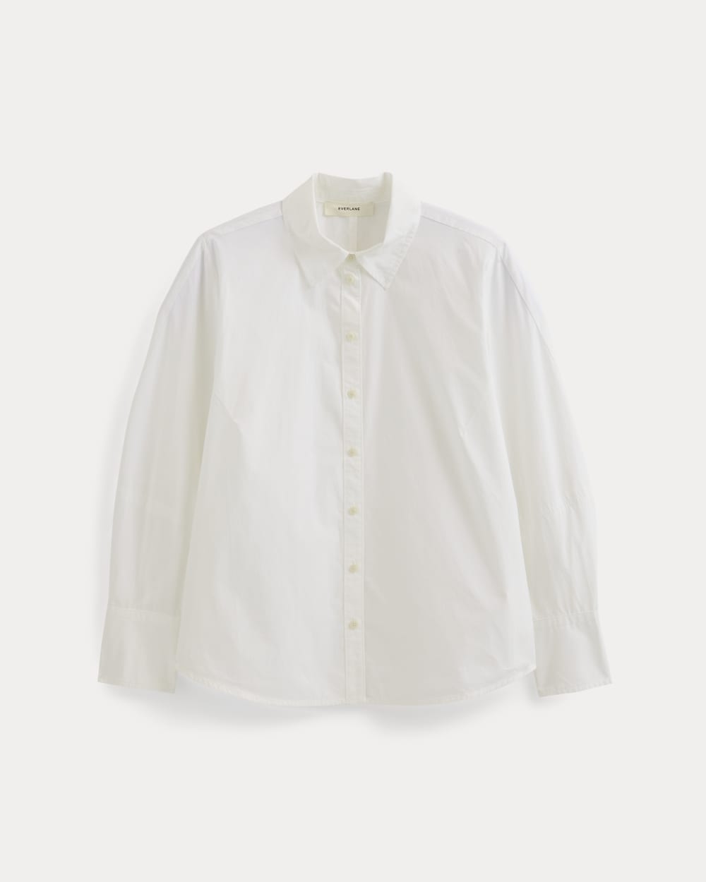 Lantern-Sleeve Shirt in Lightweight Cotton in White — alternate view