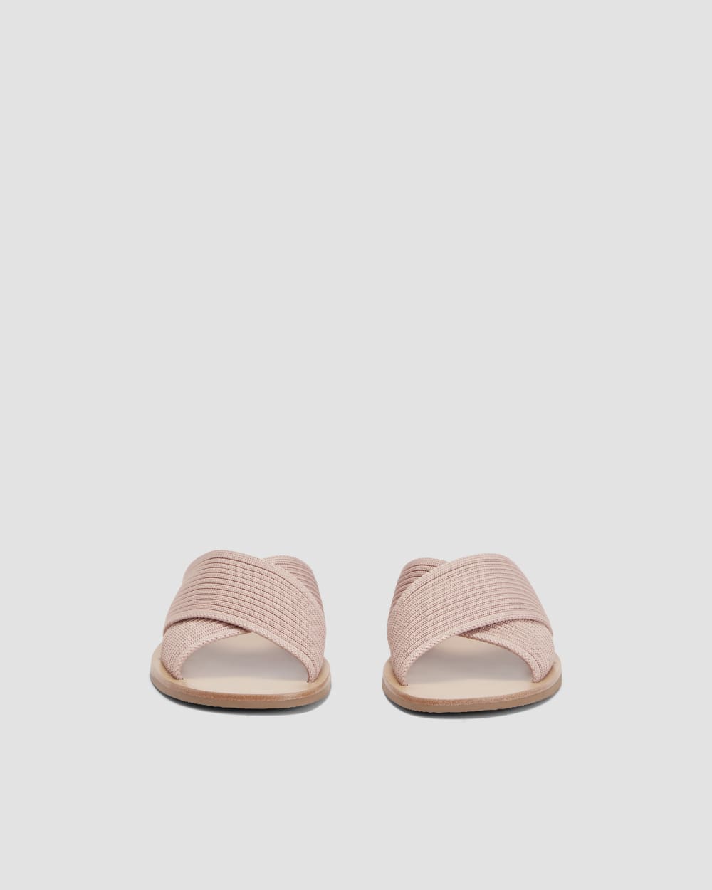 The Day Crossover Sandal in Pale Pink — detail view