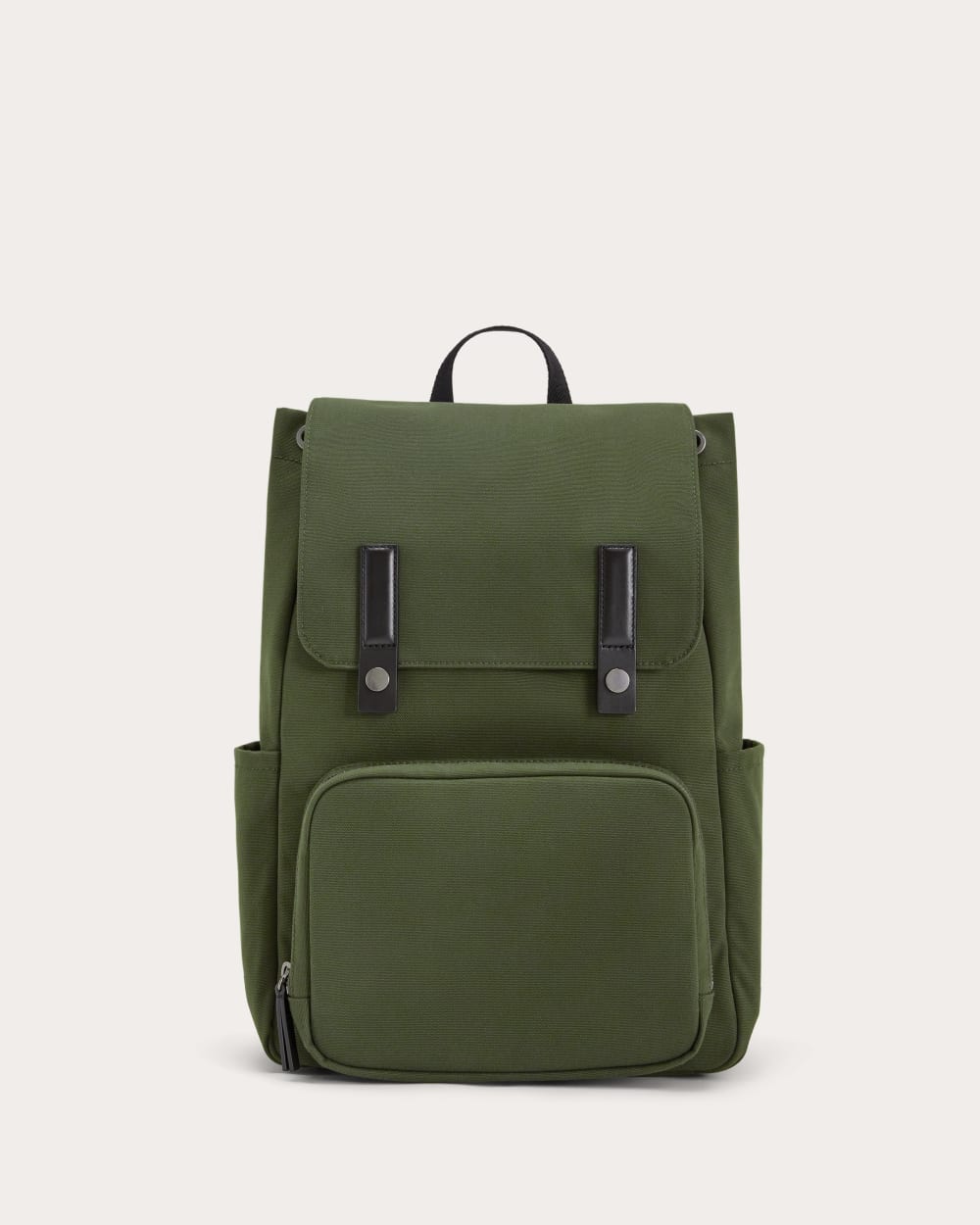 The Canvas Backpack in Dark Forest — front view