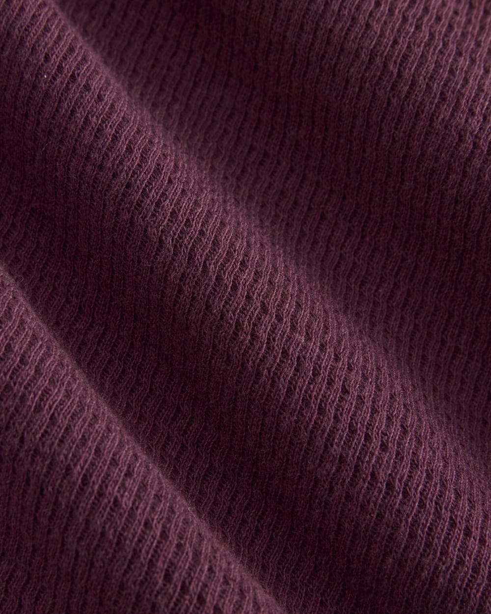 Shrunken Tee in Cozy Waffle in Heathered Port Royale — detail view