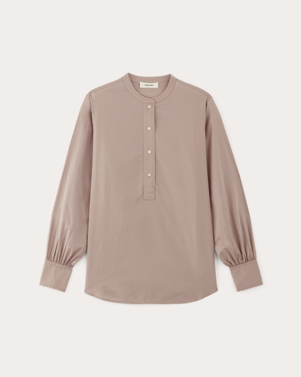 The Henley Shirt in Silky Cotton in Dusty Rose — alternate view