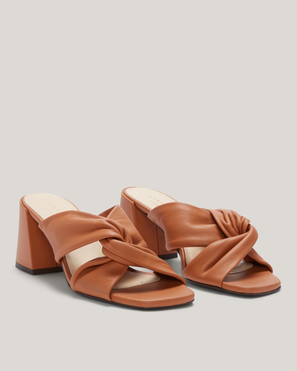 The Day Twist Heel in Desert Tan / Tan Lining — front view