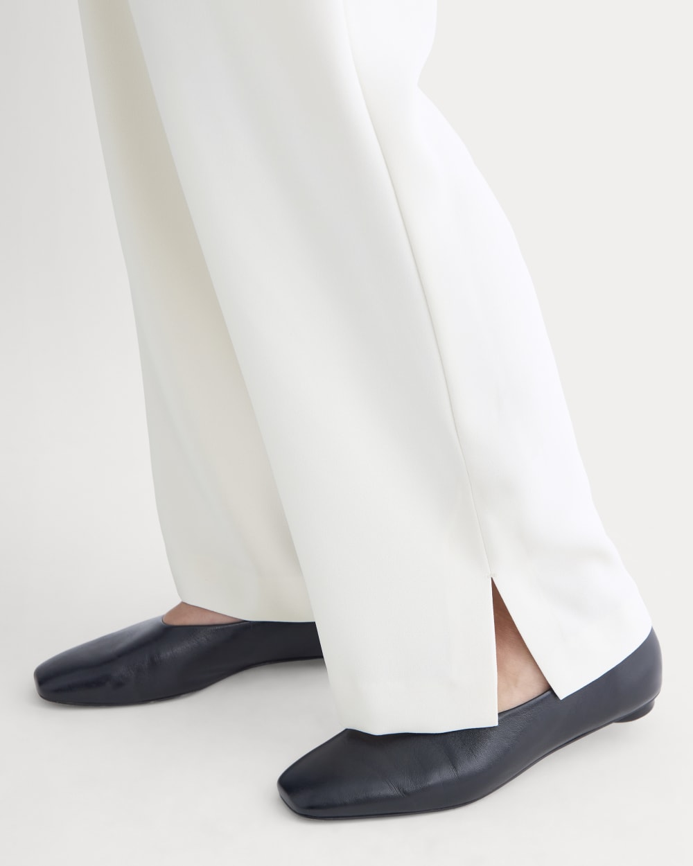 Drapey Crepe Pant in Birch — detail view
