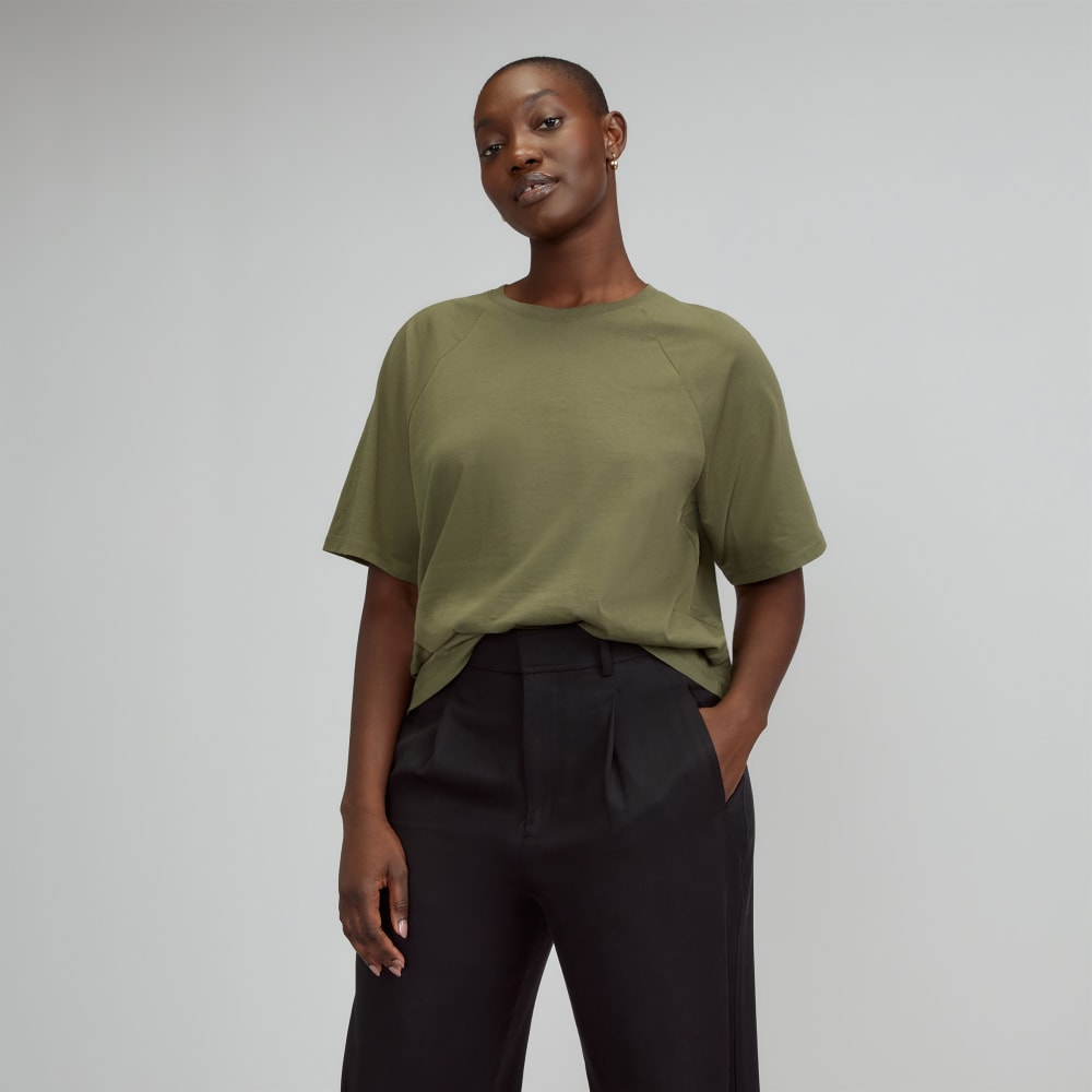 The Organic Cotton Raglan Tee in Kalamata — front view