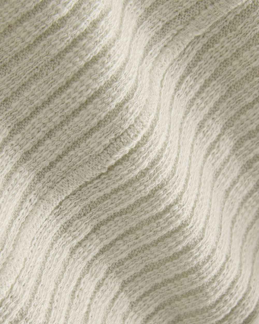 Cozy Rib Button-Up in Bone — detail view