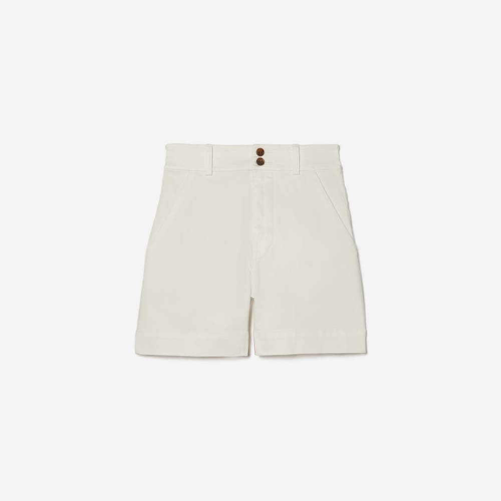 The Way-High® Twill Short in Bone — front view