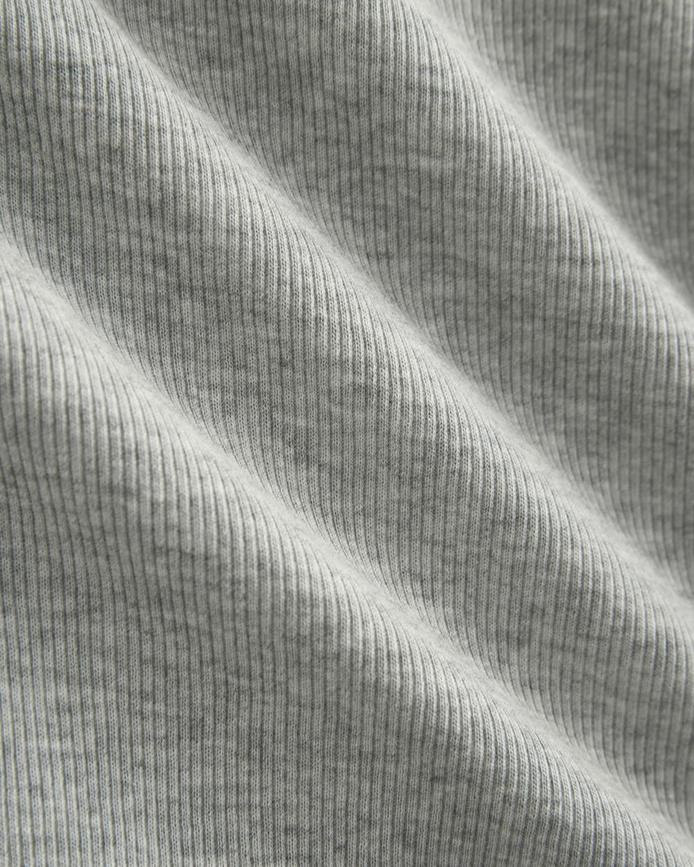 The Luxe Rib Square-Neck Tank in Classic Heather Grey — detail view