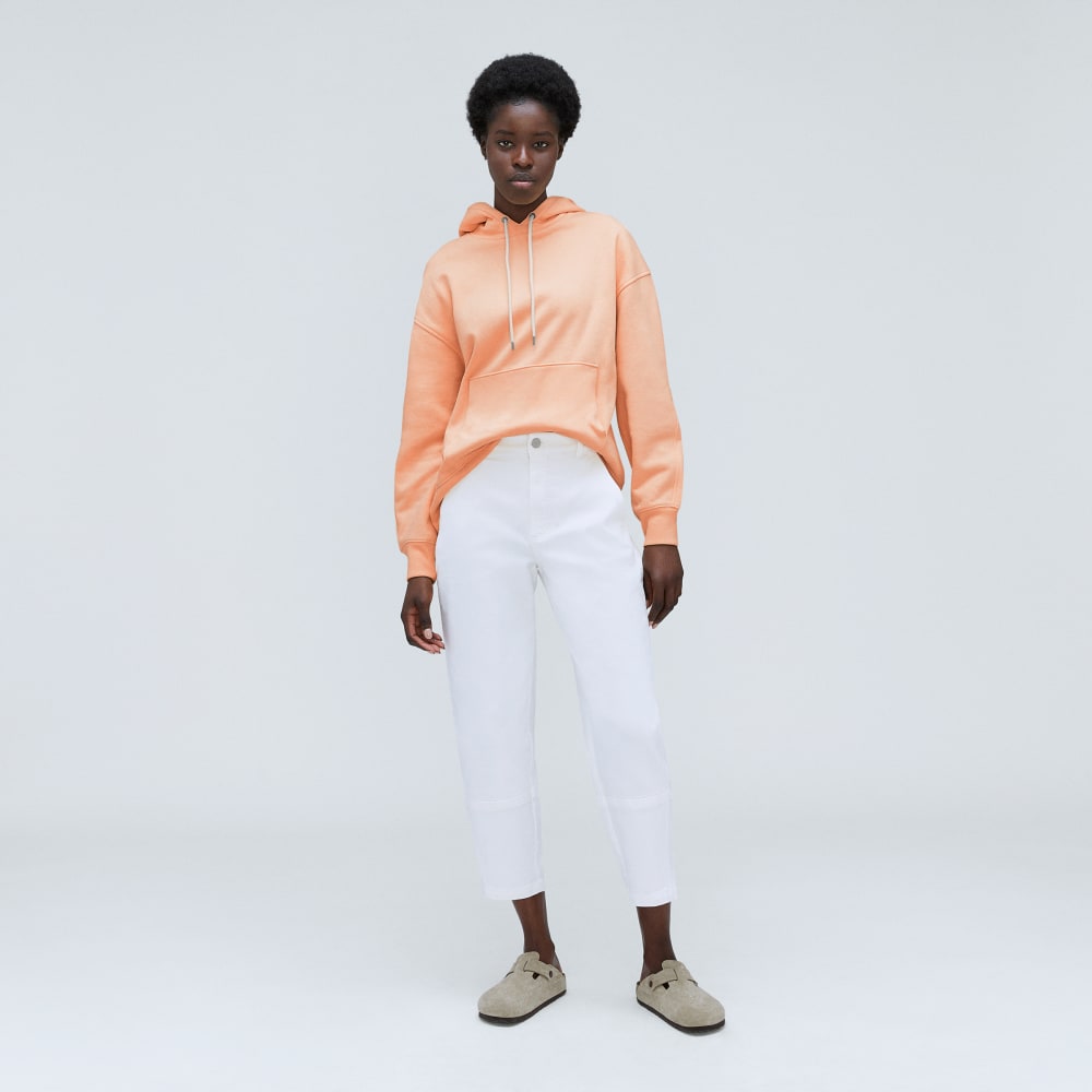 The Track Organic Cotton Popover in Apricot — detail view