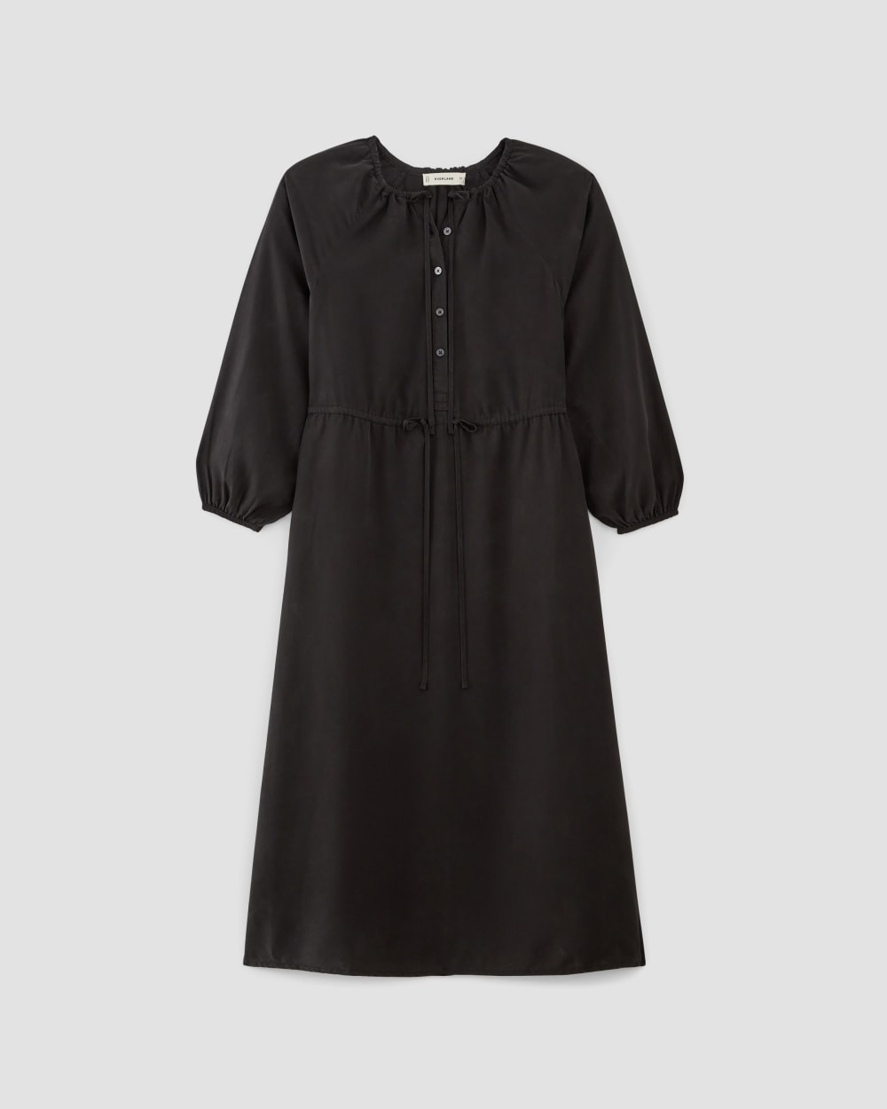 The TENCEL™ Gathered Maxi Dress in Black — alternate view