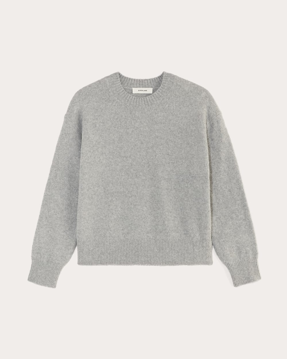 The Cocoon Crew in Plush Cotton in Heathered Grey — alternate view