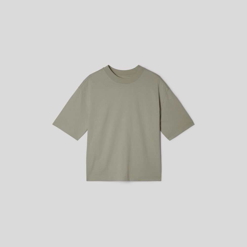 The Premium Weight Relaxed Tee in Seagrass — alternate view