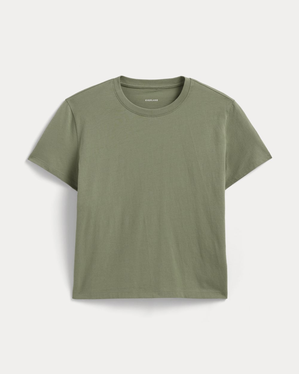 The Box-Cut Tee in Essential Cotton in Sagebrush — alternate view