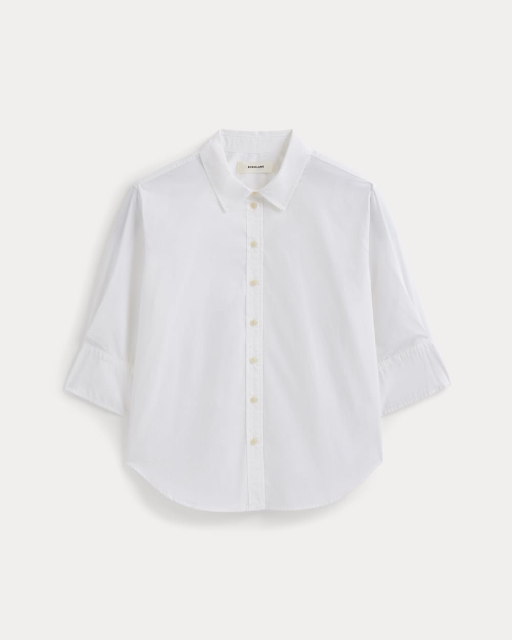 Cuff Detail Shirt in Lightweight Cotton in White — alternate view