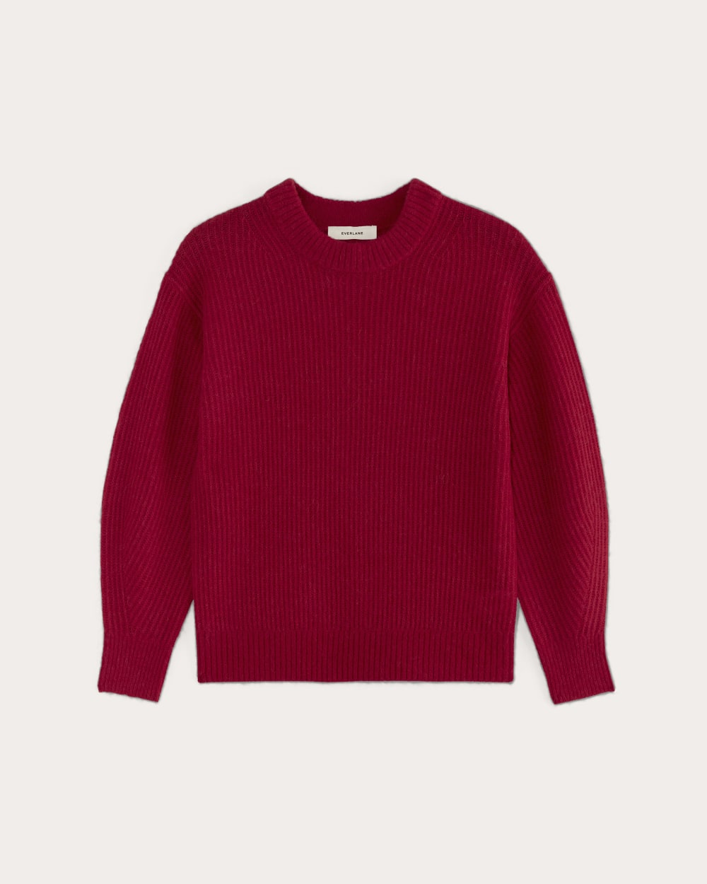 The Cocoon Crew in Alpaca in Berry Red — alternate view